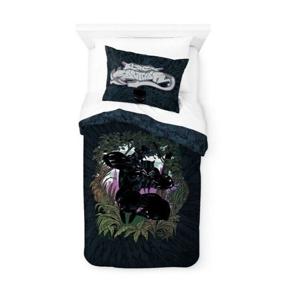 Black Panther DJ Scott Kids 2-Piece Twin/Full Reversible Comforter & Sham Set - Picture 1 of 6